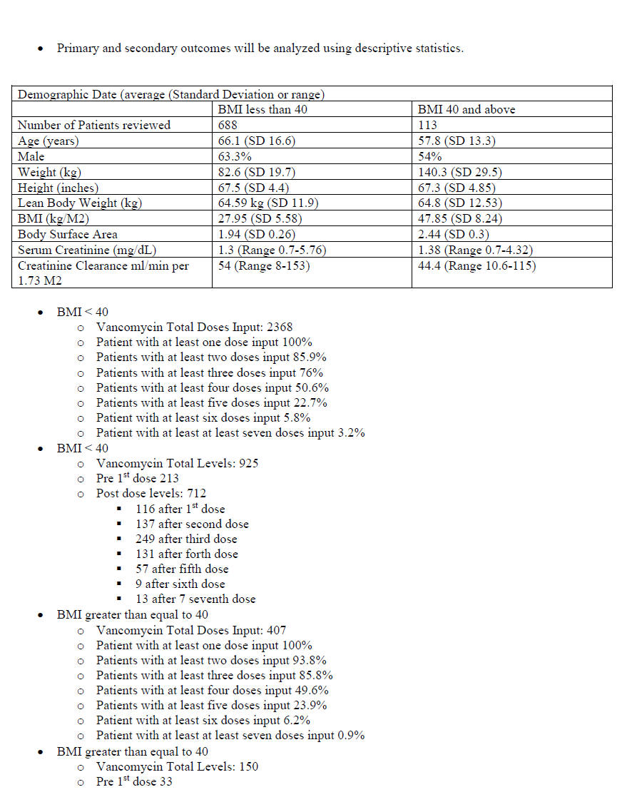 Vancomycin Dosing Predictions One Compartment Model Versus Two Compartment Models III